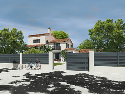 Clôture persiennée Strolad (aluminium)