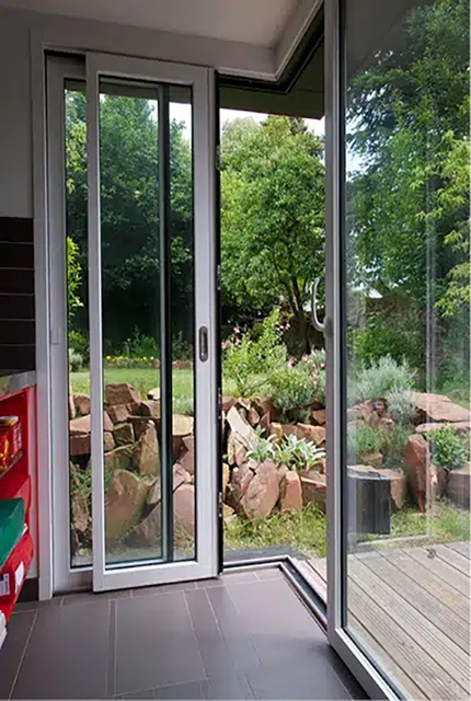 Coulissant d'angle en aluminium blanc